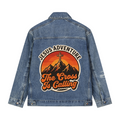 The Cross Is Calling Zip-Up Denim Jacket by Psalm24, Christian outerwear — product image 3