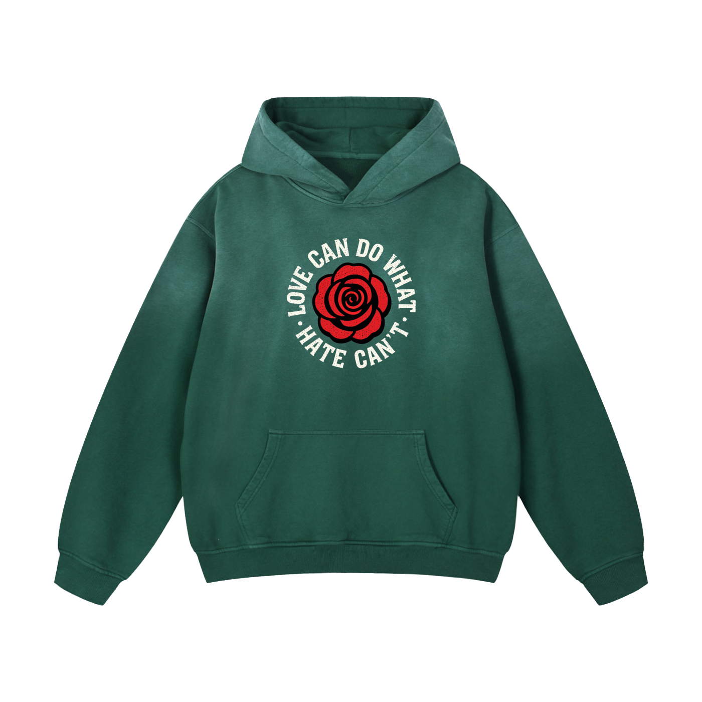 Choose Love Sunfade Oversized Hoodie by Psalm24, heavyweight Christian hoodie — product image 1