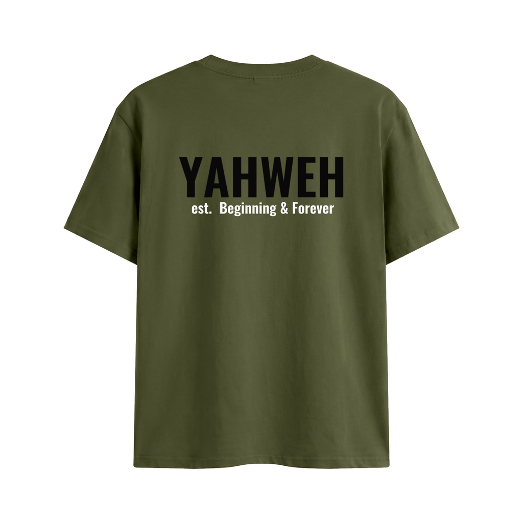 Yahweh Cotton T-Shirt by Psalm24, name of God Christian tee — product image 1