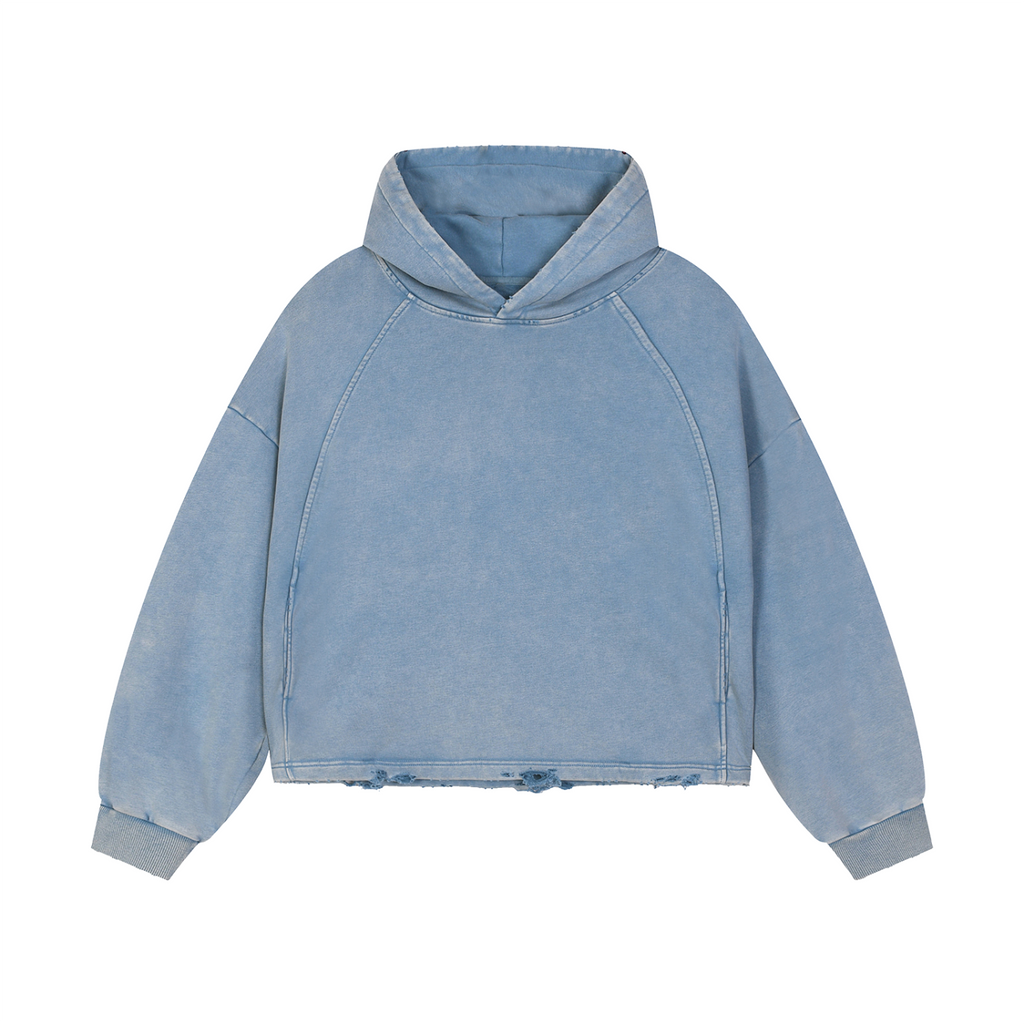 Warrior of Christ Frayed-Hem Hoodie by Psalm24, Christian streetwear hoodie — product image 2